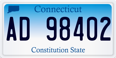 CT license plate AD98402