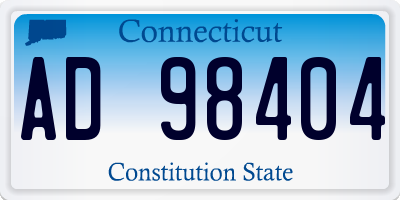 CT license plate AD98404