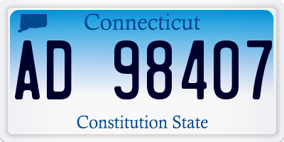 CT license plate AD98407