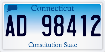 CT license plate AD98412