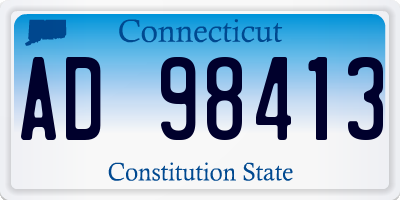 CT license plate AD98413