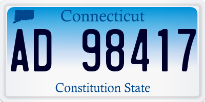 CT license plate AD98417