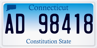 CT license plate AD98418