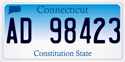 CT license plate AD98423