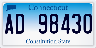 CT license plate AD98430