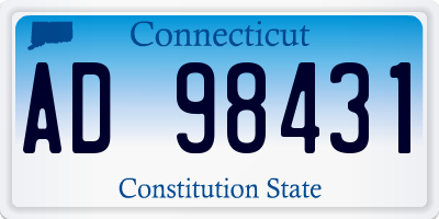 CT license plate AD98431