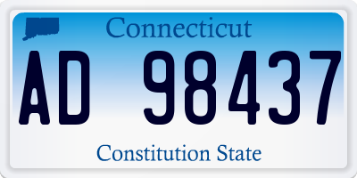 CT license plate AD98437