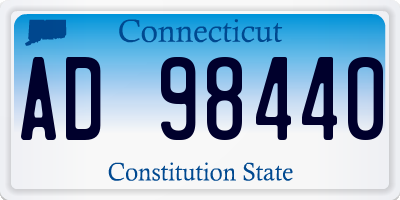 CT license plate AD98440