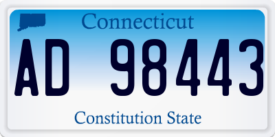 CT license plate AD98443