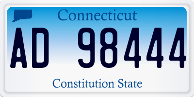 CT license plate AD98444