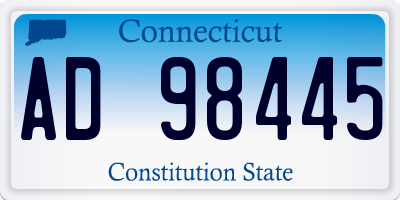CT license plate AD98445