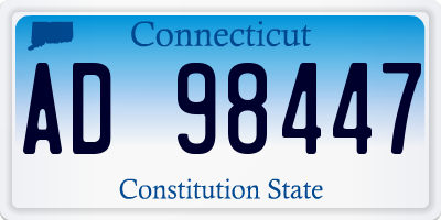 CT license plate AD98447