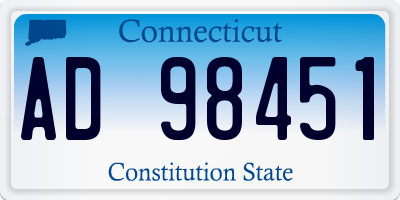 CT license plate AD98451