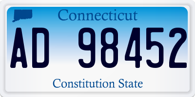 CT license plate AD98452
