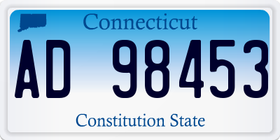 CT license plate AD98453