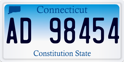 CT license plate AD98454