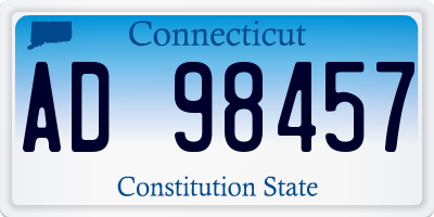 CT license plate AD98457