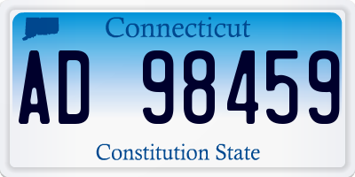 CT license plate AD98459