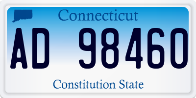 CT license plate AD98460