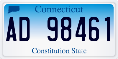 CT license plate AD98461