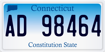 CT license plate AD98464