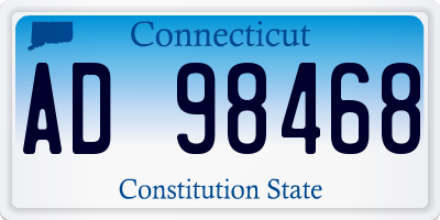 CT license plate AD98468
