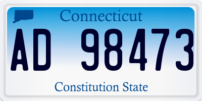 CT license plate AD98473