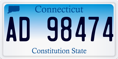 CT license plate AD98474