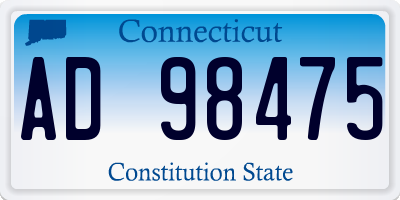 CT license plate AD98475