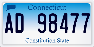 CT license plate AD98477
