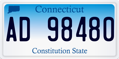 CT license plate AD98480