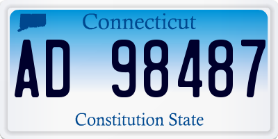 CT license plate AD98487