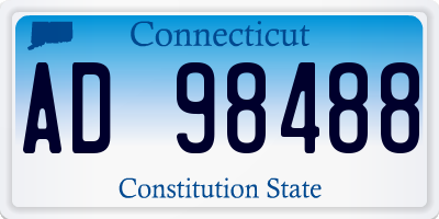CT license plate AD98488