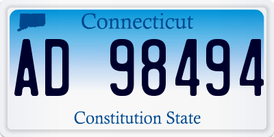 CT license plate AD98494