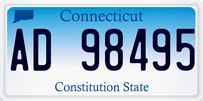 CT license plate AD98495