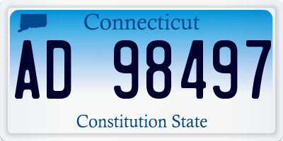 CT license plate AD98497