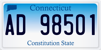 CT license plate AD98501