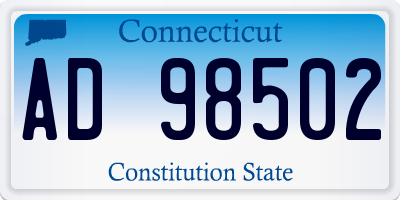 CT license plate AD98502