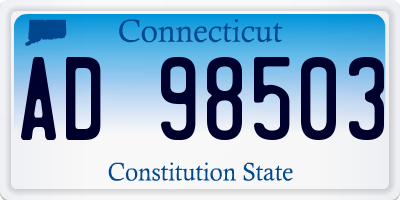 CT license plate AD98503