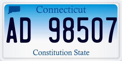 CT license plate AD98507