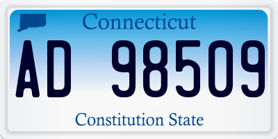 CT license plate AD98509