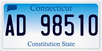 CT license plate AD98510