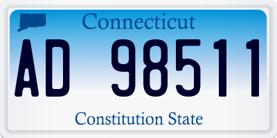 CT license plate AD98511
