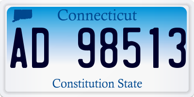 CT license plate AD98513