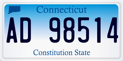 CT license plate AD98514