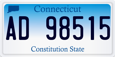CT license plate AD98515