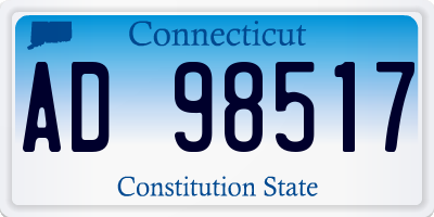 CT license plate AD98517