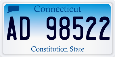 CT license plate AD98522