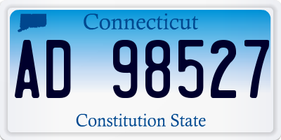 CT license plate AD98527