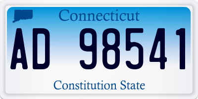 CT license plate AD98541